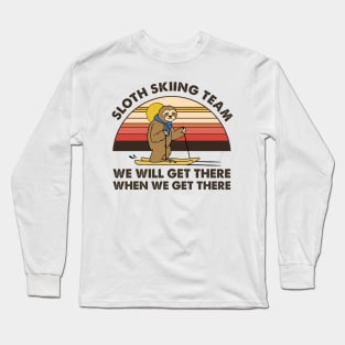 Sloth Skiing Team Long Sleeve T-Shirt